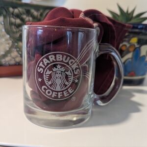 Starbucks Transparent Glass Mug with Logo